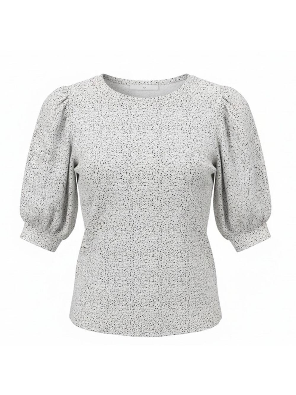 Nation LTD Rimma Dottyprint Pima Cotton Puff Sleeve Crewneck Top Small